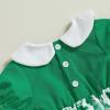 imageKuriozud Little Toddler Girl Valentines Day Outfit Puffy Sleeve Heart Dress Cute Princess Dresses Spring ClothesClover Green