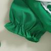imageKuriozud Little Toddler Girl Valentines Day Outfit Puffy Sleeve Heart Dress Cute Princess Dresses Spring ClothesClover Green