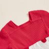 imageKuriozud Little Toddler Girl Valentines Day Outfit Puffy Sleeve Heart Dress Cute Princess Dresses Spring ClothesHeart Red
