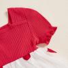 imageKuriozud Little Toddler Girl Valentines Day Outfit Puffy Sleeve Heart Dress Cute Princess Dresses Spring ClothesHeart Red