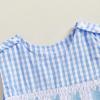imageKuriozud Smocked Baby Boy Girl Clothes Sleeveless Romper Jumpsuit Overall Newborn Infant Clothing Spring Summer OutfitsEaster Bunny Blue