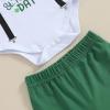 imageKuriozud St Patricks Day Baby Boy Outfit First St Patricks Day Romper and Shamrock Pants Set with Hat 3Pcs Spring Clothes1st Patricks Day Green
