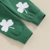 imageKuriozud St Patricks Day Baby Boy Outfit First St Patricks Day Romper and Shamrock Pants Set with Hat 3Pcs Spring Clothes1st Patricks Day Green