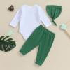 imageKuriozud St Patricks Day Baby Boy Outfit First St Patricks Day Romper and Shamrock Pants Set with Hat 3Pcs Spring Clothes1st Patricks Day Green