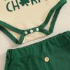 imageKuriozud St Patricks Day Baby Boy Outfit First St Patricks Day Romper and Shamrock Pants Set with Hat 3Pcs Spring ClothesLittle Mr Lucky Charm