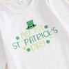 imageKuriozud St Patricks Day Baby Boy Outfit First St Patricks Day Romper and Shamrock Pants Set with Hat 3Pcs Spring ClothesMy 1st Patricks Day Striped