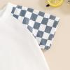 imageKuriozud Toddler Baby Boy Summer Outfit Short Sleeve T Shirt Shorts Set 3 6 12 18 24 Months 2T 3T 4T Baby Neutral ClothesCheckerboard Blue