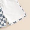 imageKuriozud Toddler Baby Boy Summer Outfit Short Sleeve T Shirt Shorts Set 3 6 12 18 24 Months 2T 3T 4T Baby Neutral ClothesCheckerboard Blue