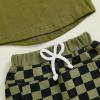 imageKuriozud Toddler Baby Boy Summer Outfit Short Sleeve T Shirt Shorts Set 3 6 12 18 24 Months 2T 3T 4T Baby Neutral ClothesPocket Green