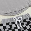 imageKuriozud Toddler Baby Boy Summer Outfit Short Sleeve T Shirt Shorts Set 3 6 12 18 24 Months 2T 3T 4T Baby Neutral ClothesPocket Grey