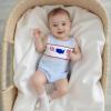 imageKuriozud Unisex Newborn Baby Boy Girl Summer Clothes Sleeveless Bubble Romper Jumpsuit Overall Shorts Infant ClothingAmerican Flag Fireworks Striped Blue