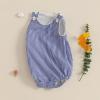 imageKuriozud Unisex Newborn Baby Boy Girl Summer Clothes Sleeveless Bubble Romper Jumpsuit Overall Shorts Infant ClothingPlaid Blue