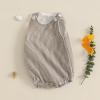 imageKuriozud Unisex Newborn Baby Boy Girl Summer Clothes Sleeveless Bubble Romper Jumpsuit Overall Shorts Infant ClothingPlaid Khaki