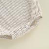 imageKuriozud Unisex Newborn Baby Boy Girl Summer Clothes Sleeveless Bubble Romper Jumpsuit Overall Shorts Infant ClothingStriped Beige