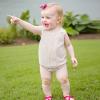 imageKuriozud Unisex Newborn Baby Boy Girl Summer Clothes Sleeveless Bubble Romper Jumpsuit Overall Shorts Infant ClothingStriped Beige