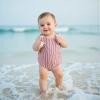 imageKuriozud Unisex Newborn Baby Boy Girl Summer Clothes Sleeveless Bubble Romper Jumpsuit Overall Shorts Infant ClothingStriped Red