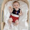 imageKuriozud Unisex Newborn Baby Boy Girl Summer Clothes Sleeveless Bubble Romper Jumpsuit Overall Shorts Infant ClothingUsa Romper