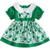 imageKuriozud Little Toddler Girl Valentines Day Outfit Puffy Sleeve Heart Dress Cute Princess Dresses Spring ClothesClover Green
