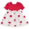 imageKuriozud Little Toddler Girl Valentines Day Outfit Puffy Sleeve Heart Dress Cute Princess Dresses Spring ClothesHeart Red