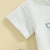 imageKuriozud Brother and Sister Matching Outfits Toddler Baby Boy Girl Short Sleeve Rompers T Shirt Top Sibling Matching OutfitsBig Bro Tshirt Grey