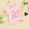 imageKuriozud Brother and Sister Matching Outfits Toddler Baby Boy Girl Short Sleeve Rompers T Shirt Top Sibling Matching OutfitsBig Sis Tshirt Pink