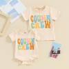 imageKuriozud Brother and Sister Matching Outfits Toddler Baby Boy Girl Short Sleeve Rompers T Shirt Top Sibling Matching OutfitsCousin Crew Short Sleeve Romper