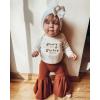 imageKuriozud Newborn Baby Girl Bell Bottom Outfit Ruffle Romper Cute Bow Flare Pants Set Headband Cute ClothesPretty Eyes  Turkey Thighs
