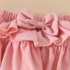 imageKuriozud Newborn Infant Baby Girl 2 Piece Summer Outfits Tank Romper Top  Ruffle Bloomer Shorts Set Clothes3d Flower Pink