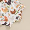 imageKuriozud Newborn Infant Baby Girl 2 Piece Summer Outfits Tank Romper Top  Ruffle Bloomer Shorts Set ClothesChicken Brown