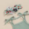 imageKuriozud Newborn Infant Baby Girl 2 Piece Summer Outfits Tank Romper Top  Ruffle Bloomer Shorts Set ClothesChicken Green