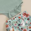 imageKuriozud Newborn Infant Baby Girl 2 Piece Summer Outfits Tank Romper Top  Ruffle Bloomer Shorts Set ClothesChicken Green
