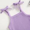 imageKuriozud Newborn Infant Baby Girl 2 Piece Summer Outfits Tank Romper Top  Ruffle Bloomer Shorts Set ClothesCow Purple