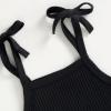 imageKuriozud Newborn Infant Baby Girl 2 Piece Summer Outfits Tank Romper Top  Ruffle Bloomer Shorts Set ClothesCowgirl Black