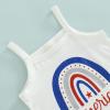 imageKuriozud Newborn Infant Baby Girl 2 Piece Summer Outfits Tank Romper Top  Ruffle Bloomer Shorts Set ClothesRainbow America