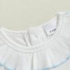 imageKuriozud Toddler Baby Girl Ruffle Dress Sleeveless Layered Princess Dresses Beach Sundress Little Girl Spring Summer ClothesPatchwork Blue