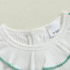 imageKuriozud Toddler Baby Girl Ruffle Dress Sleeveless Layered Princess Dresses Beach Sundress Little Girl Spring Summer ClothesPatchwork Green