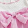 imageKuriozud Toddler Baby Girl Ruffle Dress Sleeveless Layered Princess Dresses Beach Sundress Little Girl Spring Summer ClothesPatchwork Pink