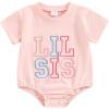 Lil Sis Romper Pink