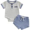 Striped Blue