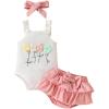 imageKuriozud Newborn Infant Baby Girl 2 Piece Summer Outfits Tank Romper Top  Ruffle Bloomer Shorts Set Clothes3d Flower Pink