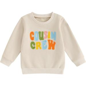 imageKuriozud Brother and Sister Matching Outfits Toddler Baby Boy Girl Short Sleeve Rompers T Shirt Top Sibling Matching OutfitsCousin Crew Sweatshirt