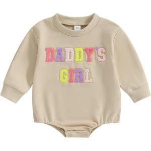 imageKuriozud Brother and Sister Matching Outfits Toddler Baby Boy Girl Short Sleeve Rompers T Shirt Top Sibling Matching OutfitsDaddys Girl Romper