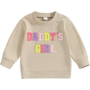 imageKuriozud Brother and Sister Matching Outfits Toddler Baby Boy Girl Short Sleeve Rompers T Shirt Top Sibling Matching OutfitsDaddys Girl Sweatshirt