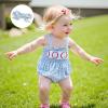 imageKuriozud 4th of July Outfits Baby Girl USA Romper Fourth of July Onesie Independence Day Bodysuit Memorial Day ClothesBlue Baseball