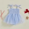 imageKuriozud 4th of July Outfits Baby Girl USA Romper Fourth of July Onesie Independence Day Bodysuit Memorial Day ClothesBlue Flag