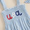 imageKuriozud 4th of July Outfits Baby Girl USA Romper Fourth of July Onesie Independence Day Bodysuit Memorial Day ClothesBlue Usa