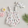 imageKuriozud 4th of July Outfits Baby Girl USA Romper Fourth of July Onesie Independence Day Bodysuit Memorial Day ClothesWhite American Flag Ice Cream