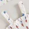 imageKuriozud 4th of July Outfits Baby Girl USA Romper Fourth of July Onesie Independence Day Bodysuit Memorial Day ClothesWhite American Flag Ice Cream