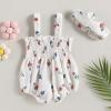 imageKuriozud 4th of July Outfits Baby Girl USA Romper Fourth of July Onesie Independence Day Bodysuit Memorial Day ClothesWhite American Flag Ice Cream
