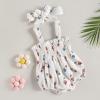 imageKuriozud 4th of July Outfits Baby Girl USA Romper Fourth of July Onesie Independence Day Bodysuit Memorial Day ClothesWhite American Flag Ice Cream